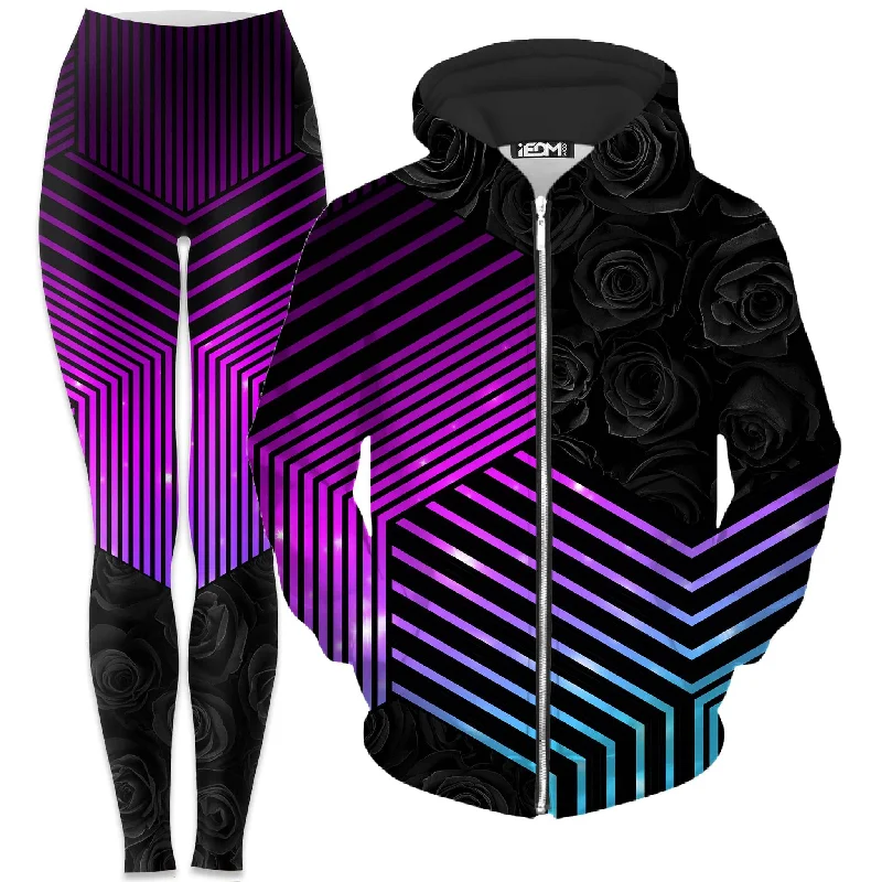 Connected Hex Zip-Up Hoodie and Leggings Combo