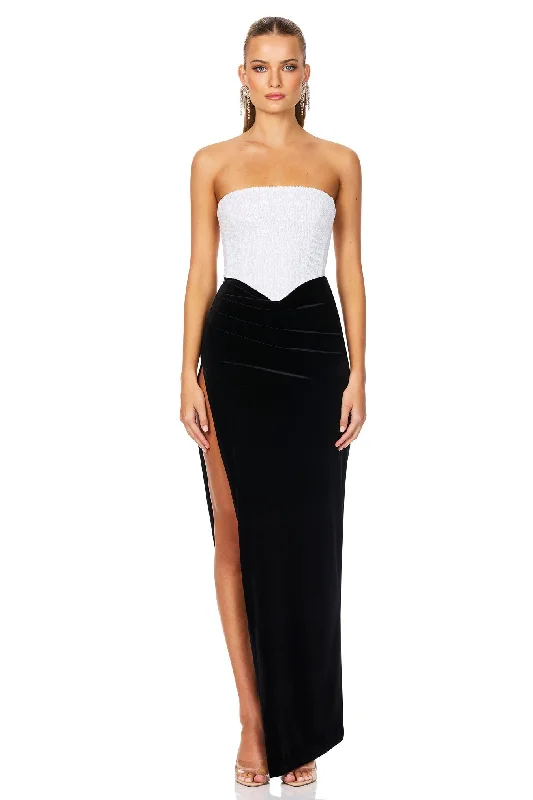 Nookie Keke Gown - White/Black