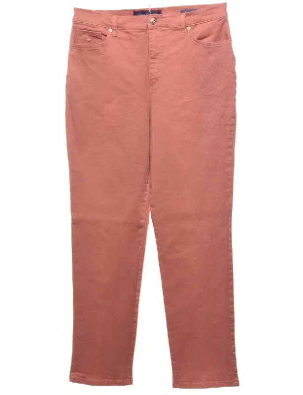 Tapered Salmon Pink Jeans - W32 L30