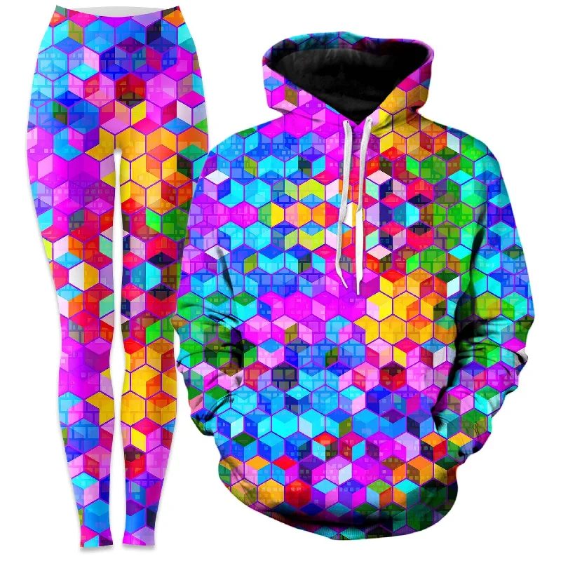 Cubism Hoodie and Leggings Combo