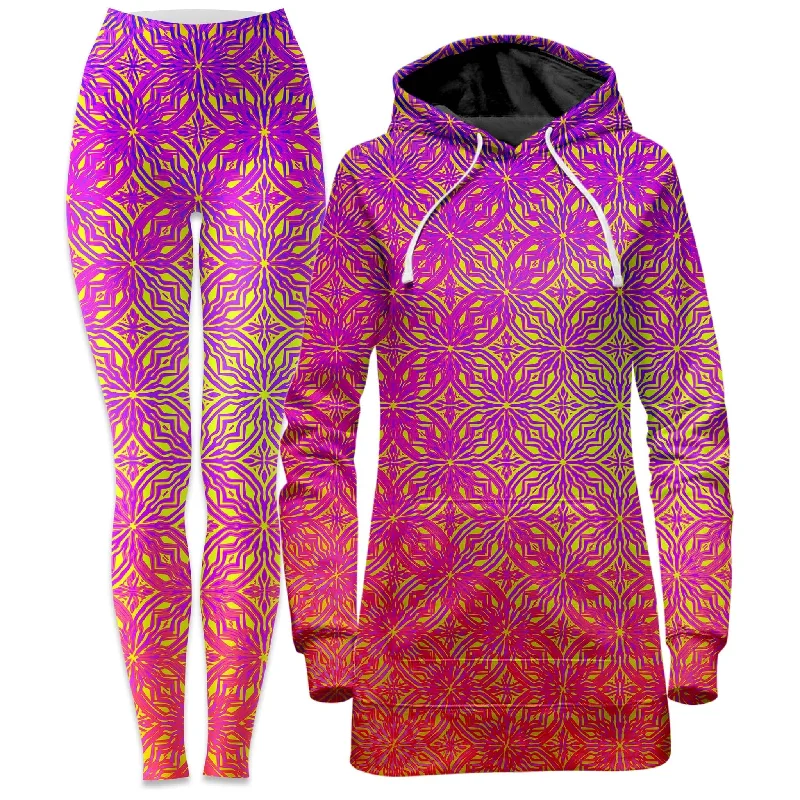 Psy Mosik Starburst Hoodie Dress and Leggings Combo