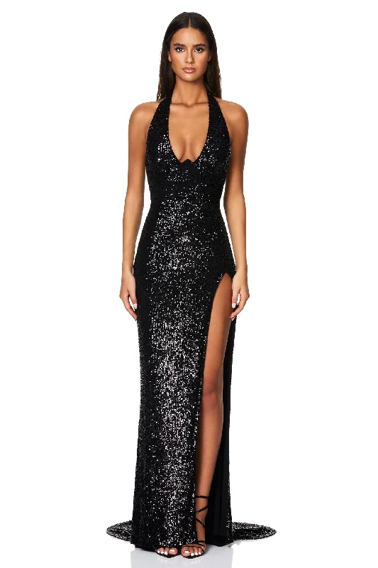 Nookie Sensation Plunge Gown - Black