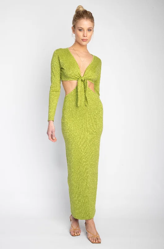 Noelle Knit Maxi in Lime