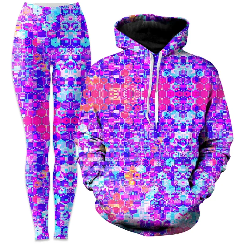 Blocks Of Life Hoodie and Leggings Combo