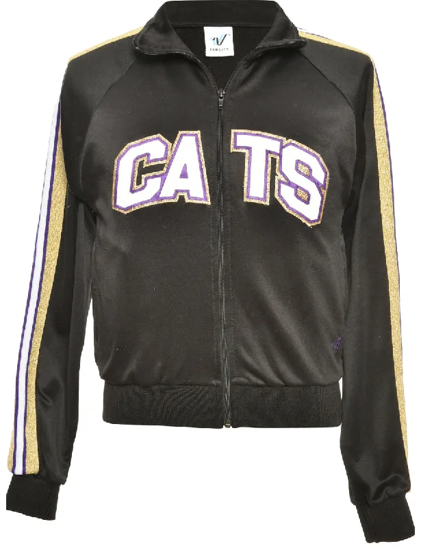 Black CATS Track Top - S