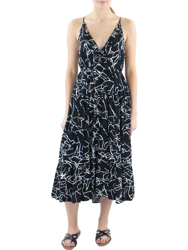 Womens Printed Sleeveless Sundress