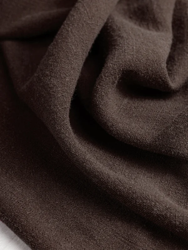 Textured Viscose Linen - Brown