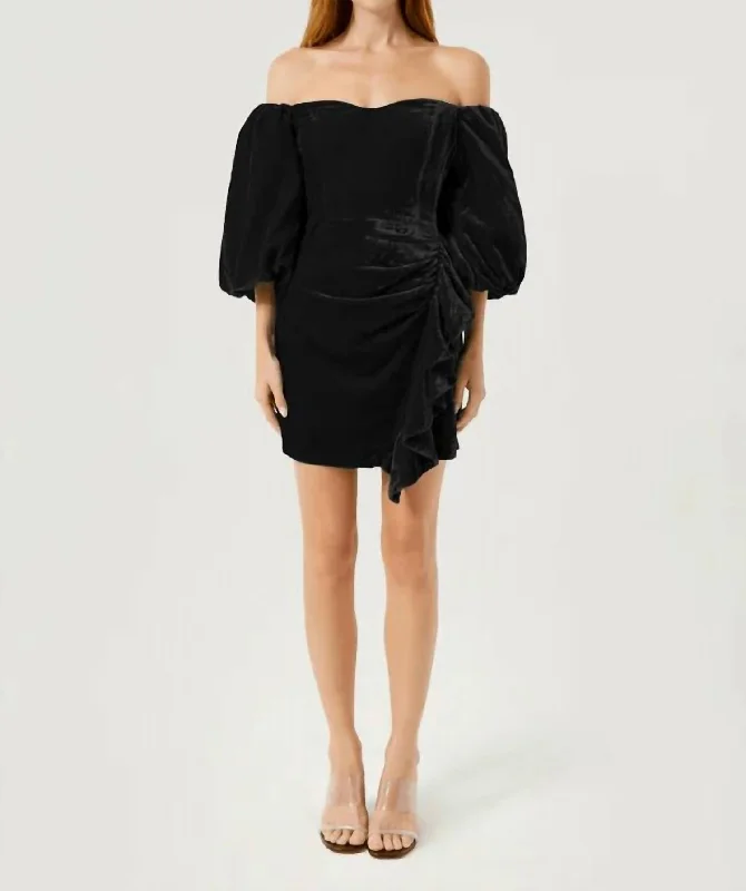 Adrian Dress In Jet Black