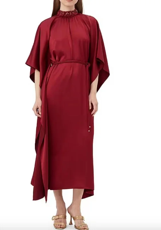 Kyuka Caftan Dress In Ruqa Red