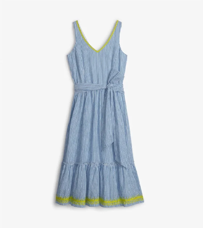 Women's Sydney Midi Dress In Seersucker