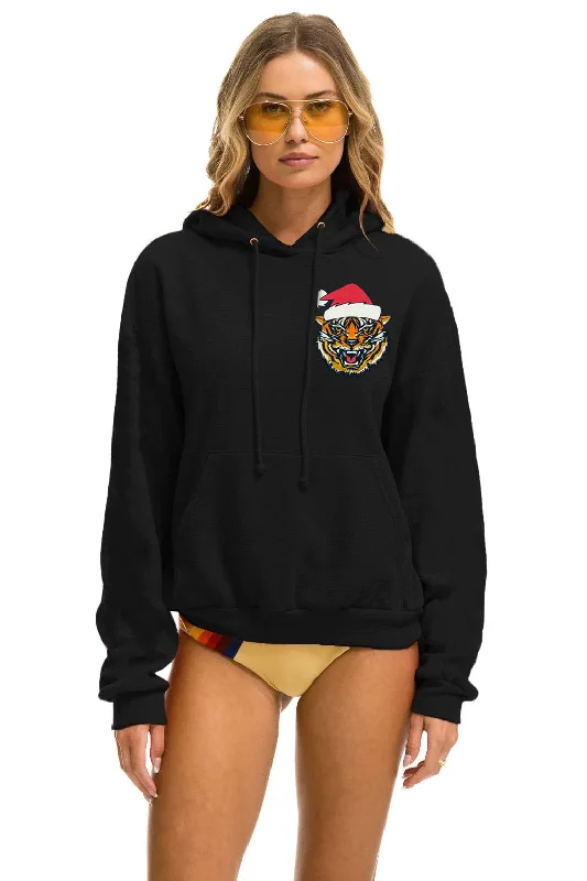 MEMBER EXCLUSIVE SANTA TIGER RELAXED PULLOVER HOODIE - BLACK