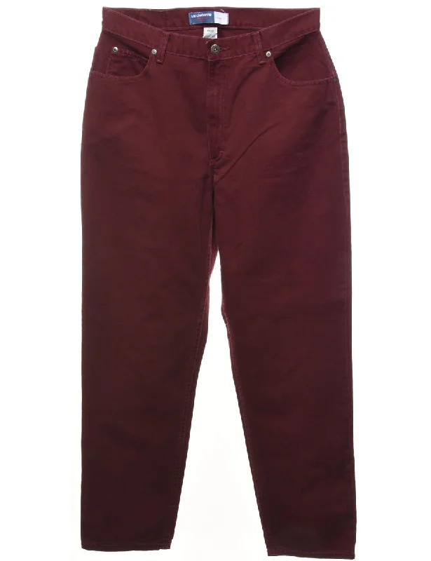 High Waist Burgundy Tapered Jeans - W31 L29