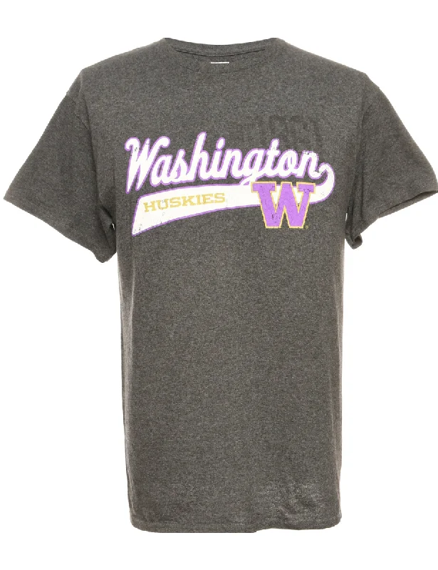 Washington Huskies Grey Football Sports T-shirt - M