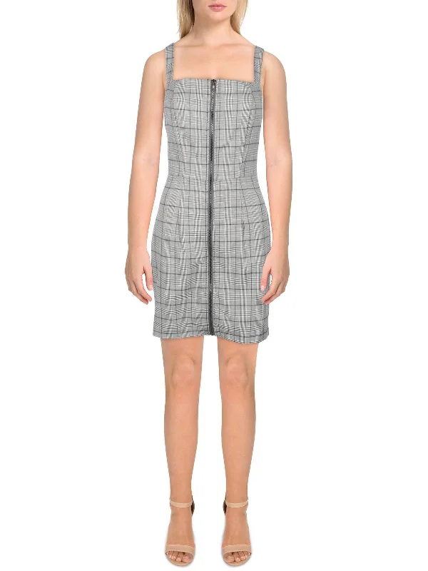 Juniors Womens 2PC Plaid Shift Dress