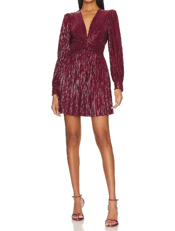 Adi Dress In Ruby Wine