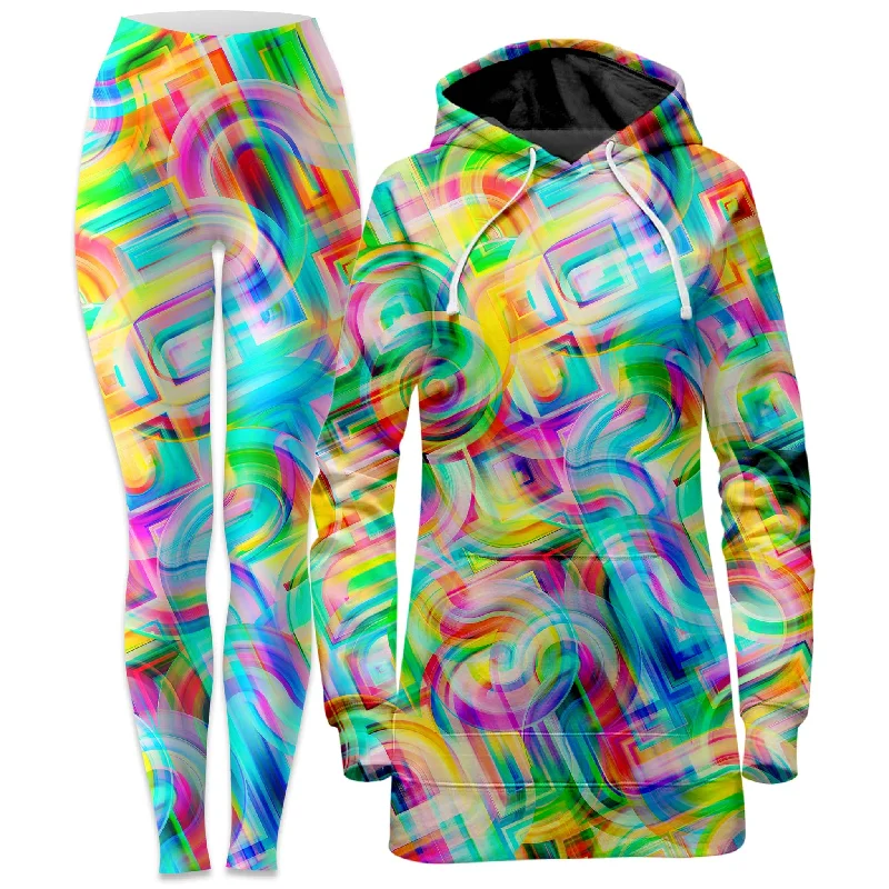 Tropical Nectar Hoodie Dress and Leggings Combo