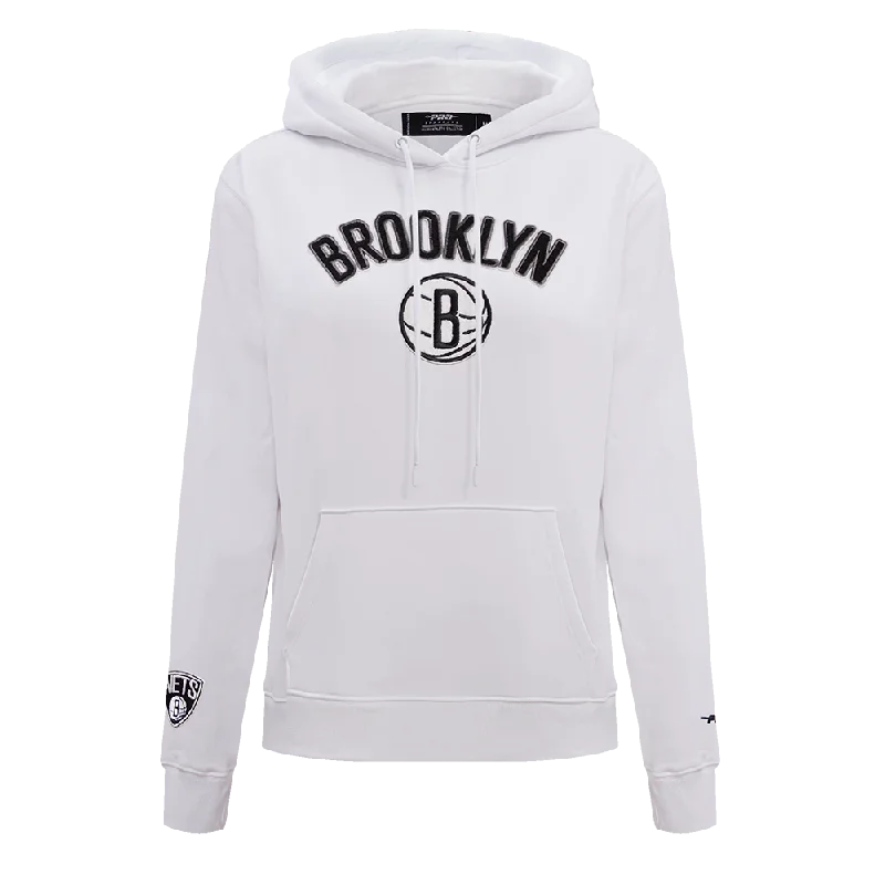 SUDADERA CON GORRO NBA BROOKLYN NETS CLASSIC ESSENTIALS PARA MUJER