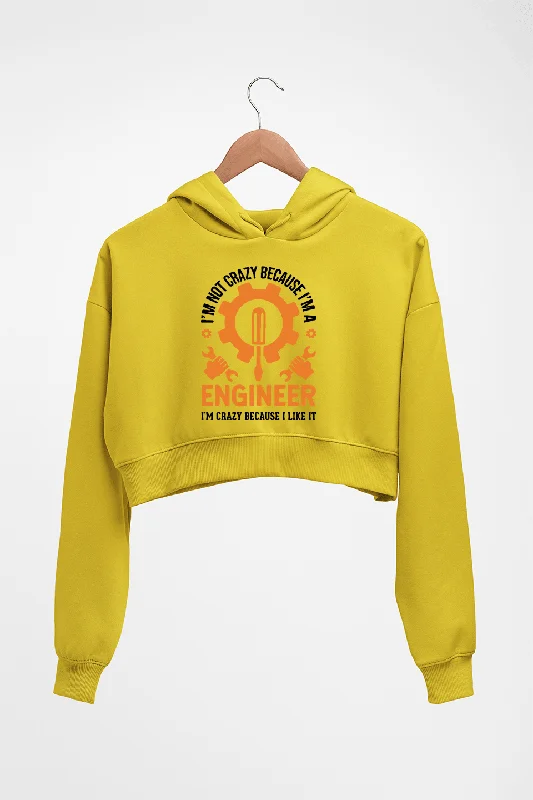 Crazy Engineer Crop HOODIE FOR WOMEN