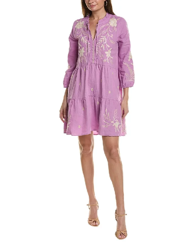 Johnny Was Frankie Tiered Linen Field Dress