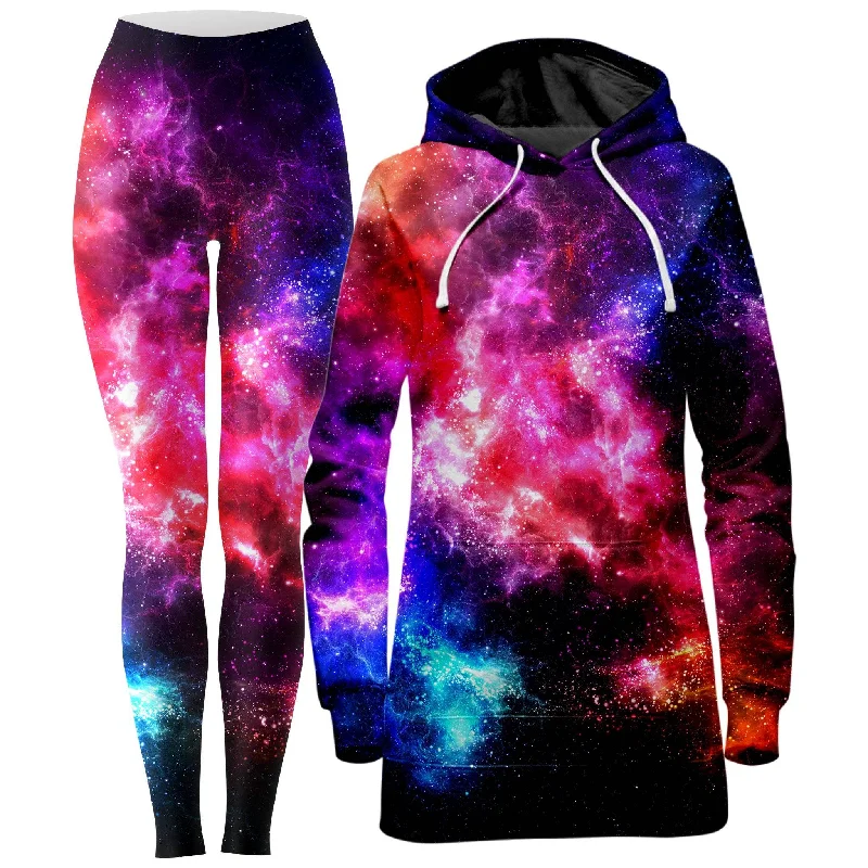 Galaxy Vibe Hoodie Dress and Leggings Combo