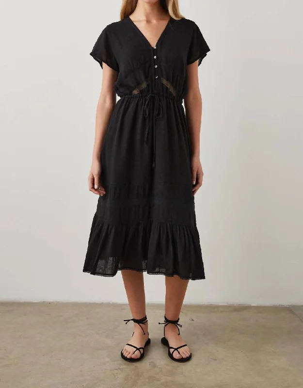 Kiki Lace Detail Dress In Black