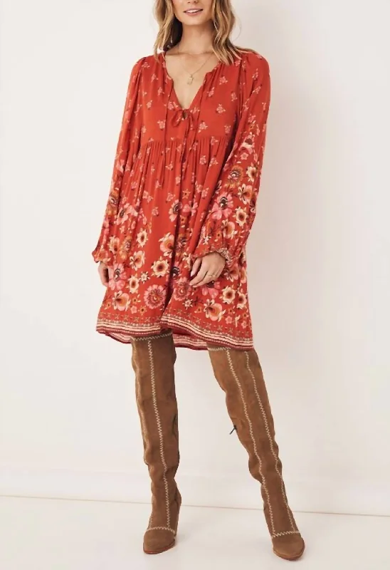 Joni Tunic Dress In Campfire