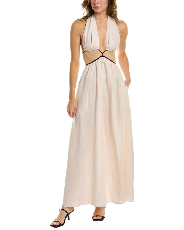 Bec + Bridge Noelle Cutout Linen Maxi Dress