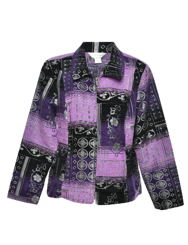 Floral Pattern Tapestry Jacket - L