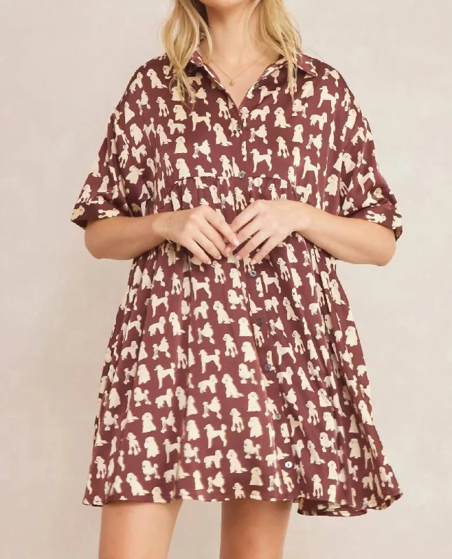 Pampered Pooch Dress In Brown