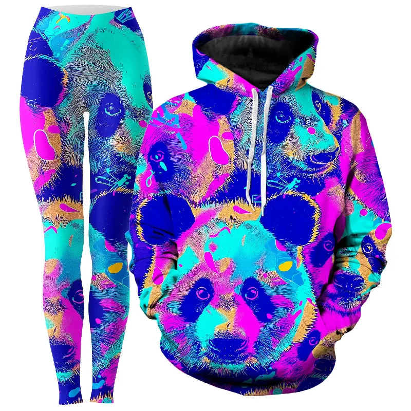 Panda Melt Hoodie and Leggings Combo