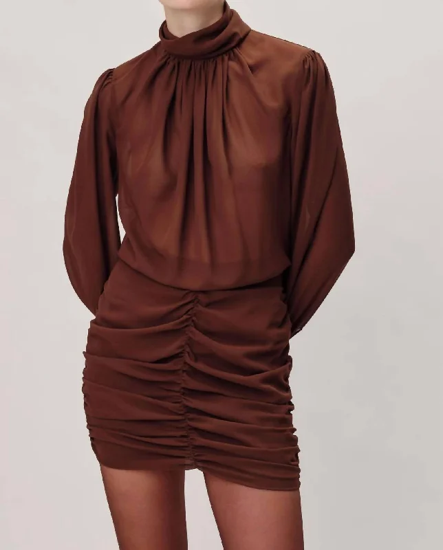 Yebba Dress In Chocolate