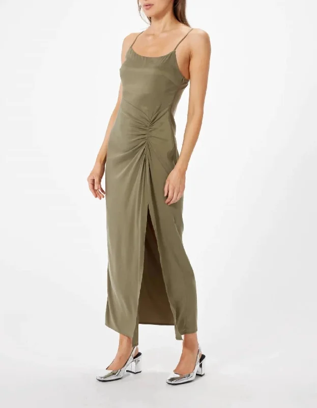 Mal Cinch Dress In Olive