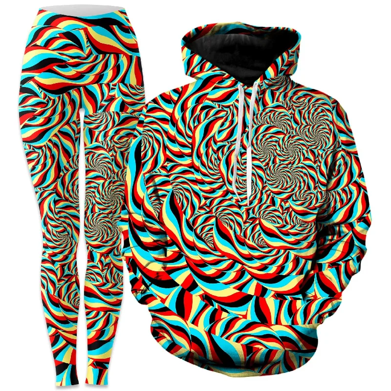 Trippy Swirl Hoodie and Leggings Combo