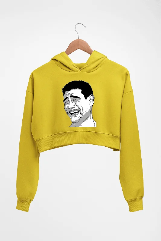 Yao Ming Face(Bitch Please) Crop HOODIE FOR WOMEN