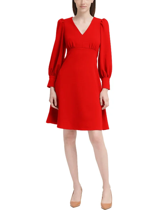 Womens A-Line Knit Cocktail and Party Dress