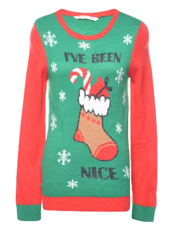 Petites Snowfall Design Christmas Jumper - S