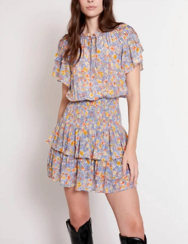 Zoe Dress In Scattered Flowers