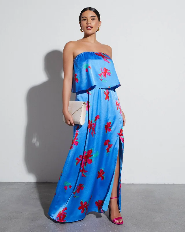 Fancy Plans Off The Shoulder Empire Maxi Dress