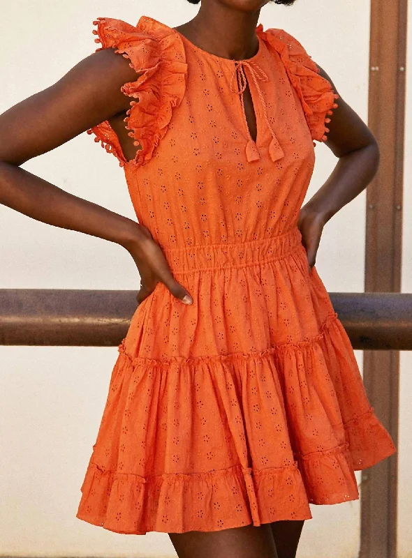 Shailene Dress In Tangerine