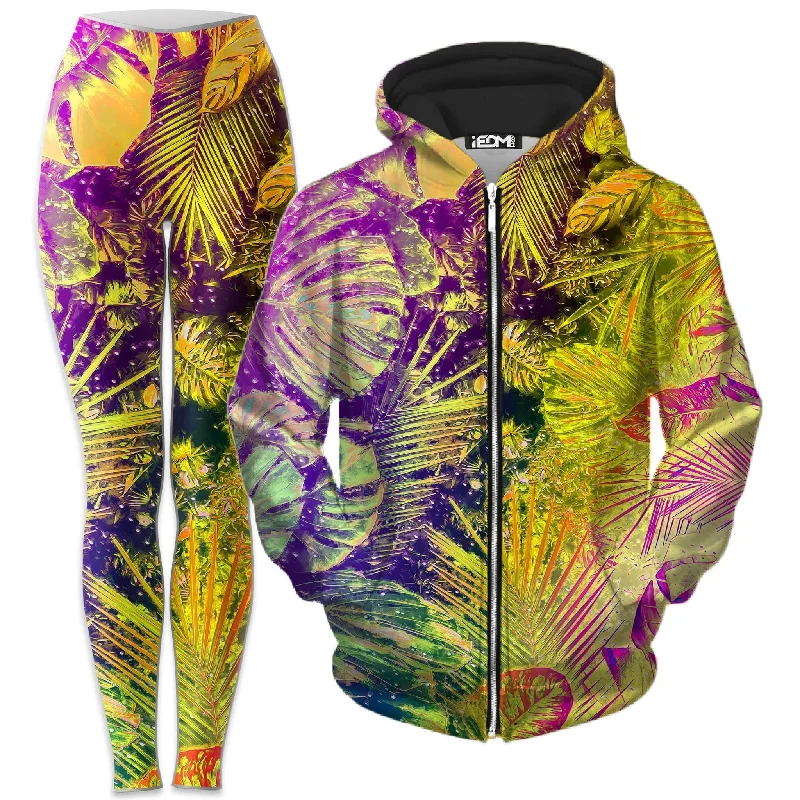 Junglist Rainbow Zip-Up Hoodie and Leggings Combo