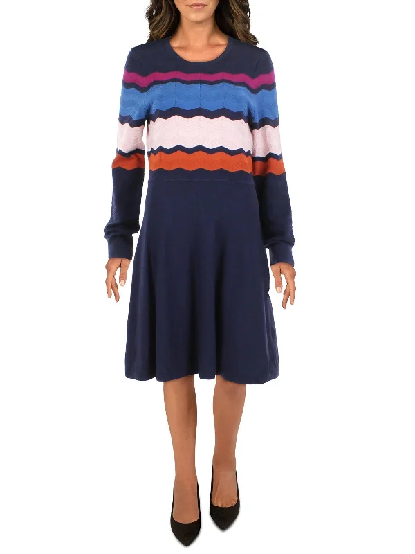 Womens Ribbed Midi Sweaterdress