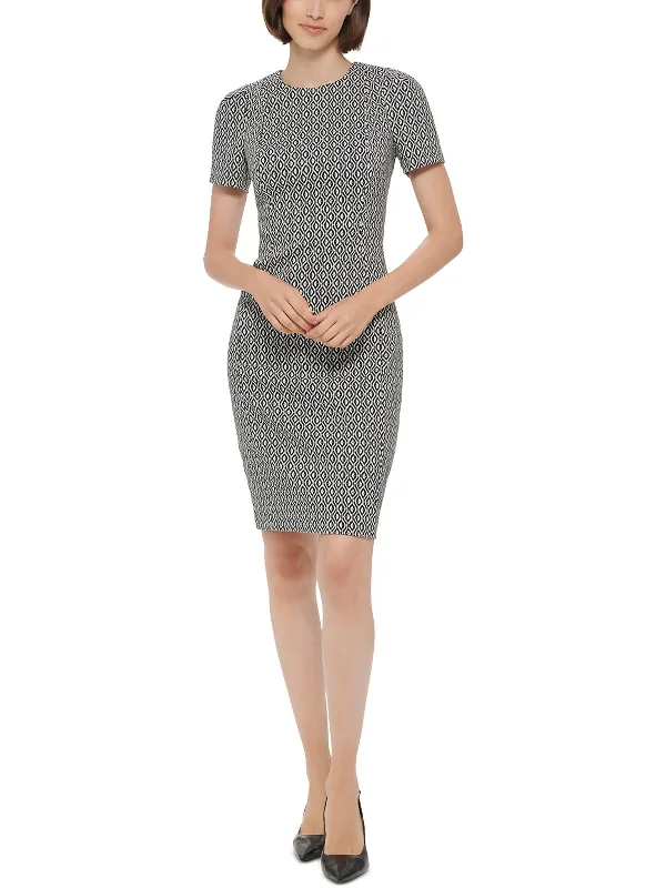 Womens Pattern Short Sheath Dress